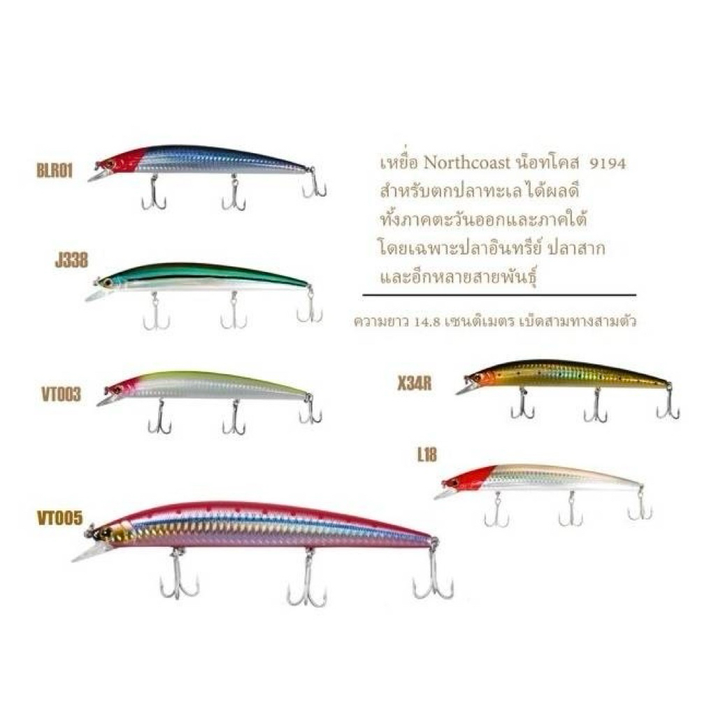 เหยื่อ Northcoast 9194 เหยื่อปลั๊ก งานทรอลิ่ง