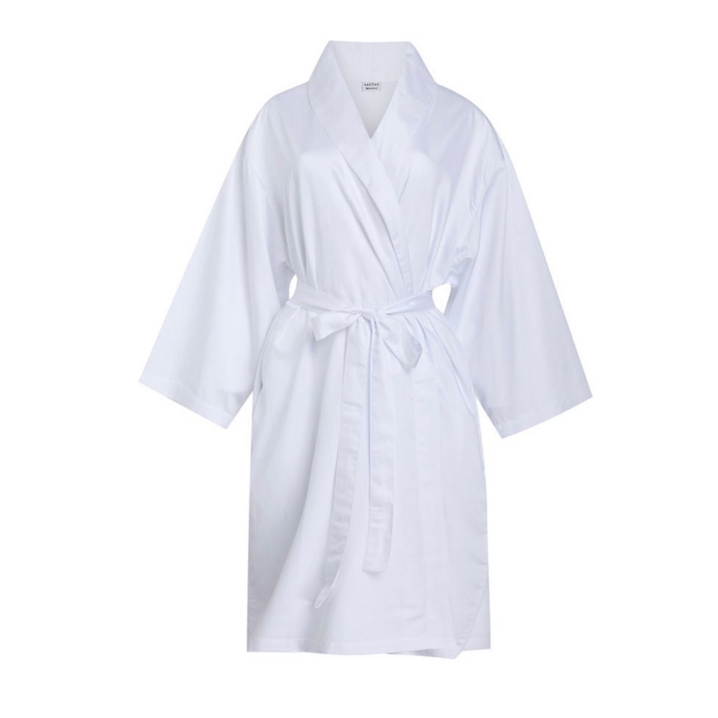 SANTAS เสื้อคลุมชุดนอน ชุดคลุมอาบน้ำ เส้นใย Micromodal นุ่มกว่าฝ้ายทั่วไป 3 เท่า