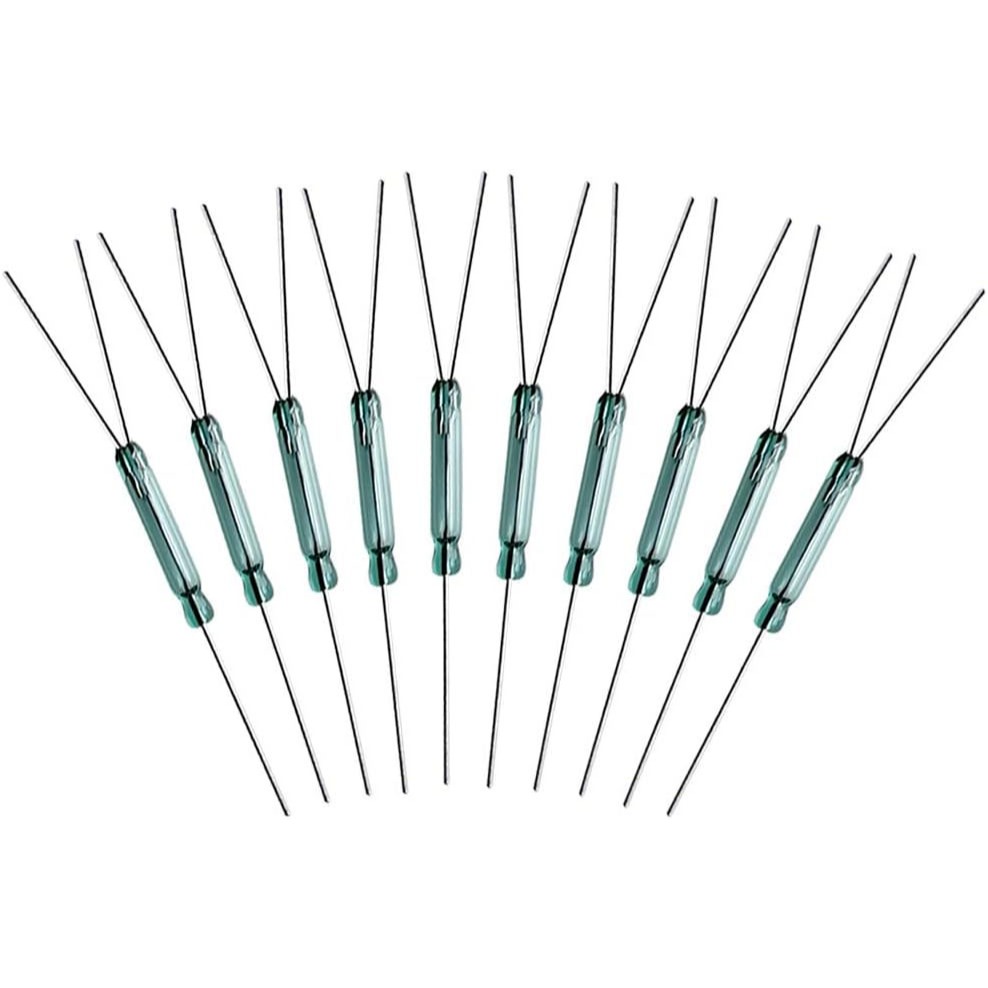 (3-25ชิ้น) หรีดสวิตช์ แบบแก้ว สวิตช์แม่เหล็ก 3ขา ชนิด N/O, N/C SPDT Reed Magnetic Switch Switches 2.5X14mm (310403)