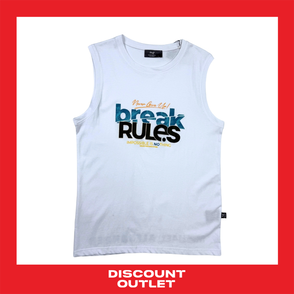 Discount Outlet เสื้อแขนกุดชาย ผ้าคอตต้อน 100%