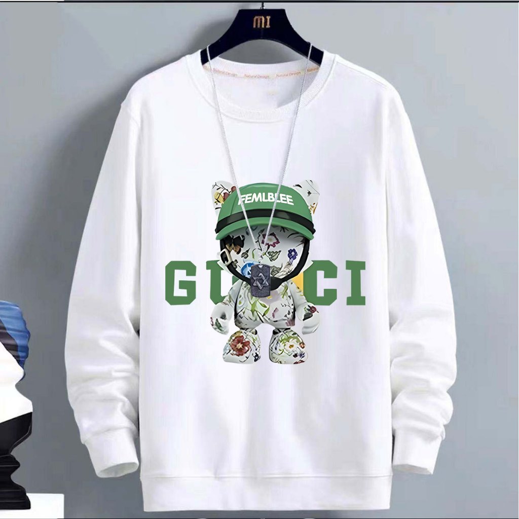 BK-1310-O เสื้อแขนยาวคอกลม สกรีนลายด้านหน้า ใส่ได้ทั้งผู้หญิและผู้ชาย ผ้าโพลีเอสเตอร์ใส่สบาย ใสได้ทุ