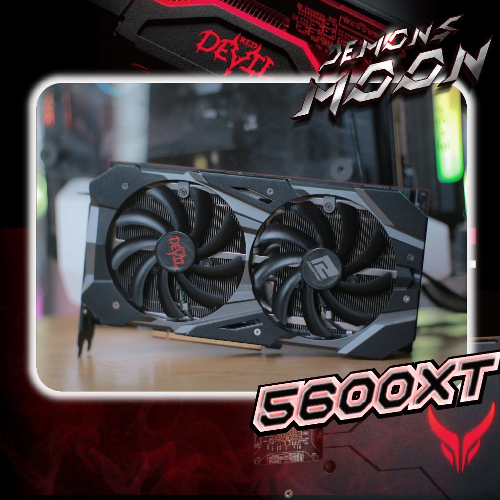5600XT กาดจอมือสอง VGA POWERCOLOR RADEON RX 5600XT RED DEVIL 6GB GDDR6 + ประกัน Demons moon7วัน