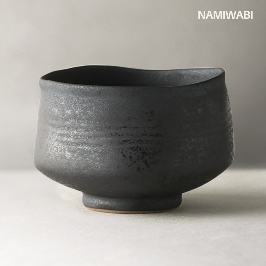 ชามมัทฉะ Matcha Bowl - Chawan งานแฮนเมด ผลิตจากดินเผาคุณภาพ เนื้อสัมผัสดี สีIron black