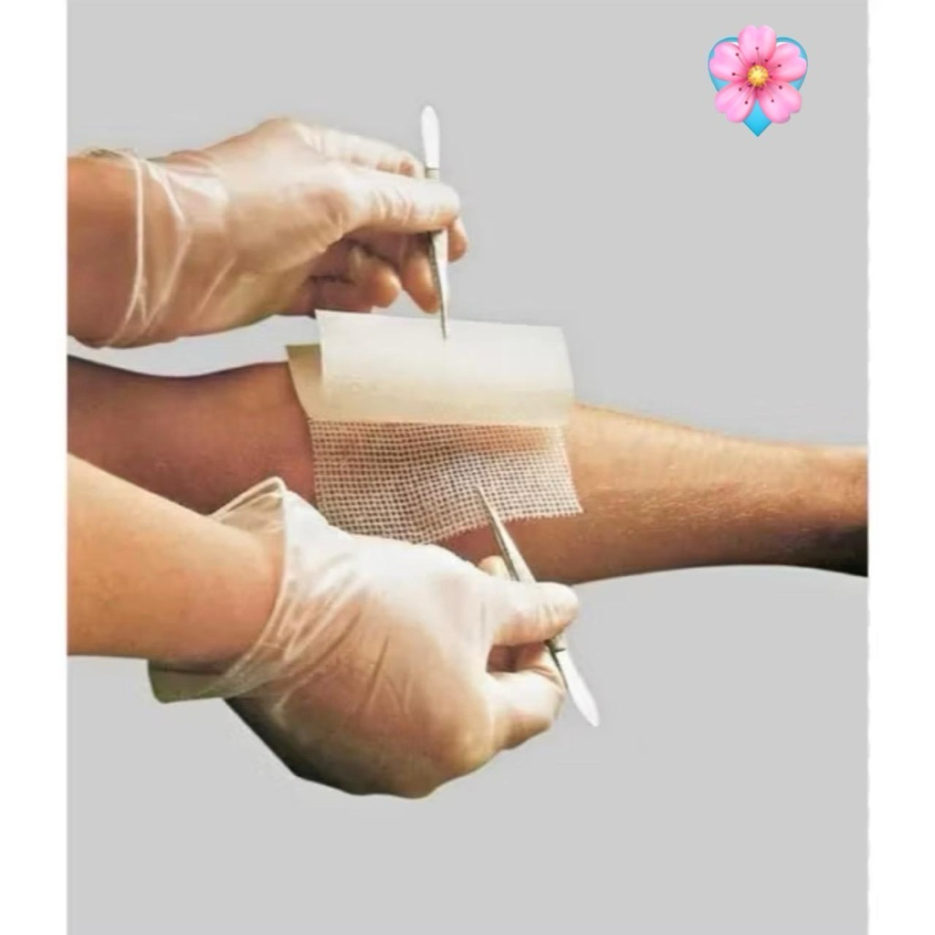 (กล่อง10ชิ้น) BACTIGRAS แผ่นตาข่ายปิดแผล 10x10CM เคลือบพาราฟิน ป้องกันผ้าก๊อซติดแผล แบคติกราส - รูปที่ 2