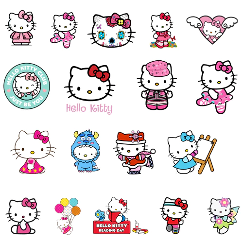 ตัวรีดการ์ตูนสุดฮิต Hello kitty รวมเซ็ต.1 ขนาด 5 CM 🐱 เช็ตใหม่ล่าสุด 💗 kitty 🐱 รีดง่ายแผ่นฟิมล์รีดร้อน