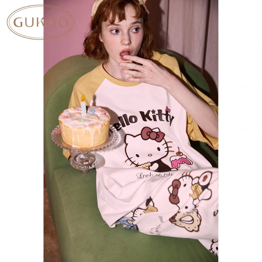 Gukoo Pajamas x Hello Kitty Sports Home Clothes