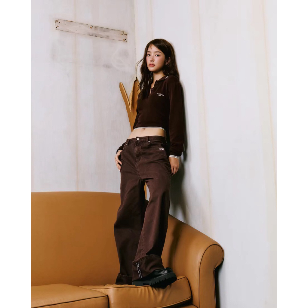 maison KEEPS | Pluto Jeans| Unisex สีdark brown size S(new in pack)