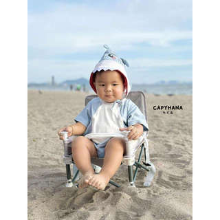 CAPYHANA ชุดไปทะเลเด็กทารก ชุดฉลามเด็ก ชุดไปเที่ยวน่ารัก ชุดฉลาม