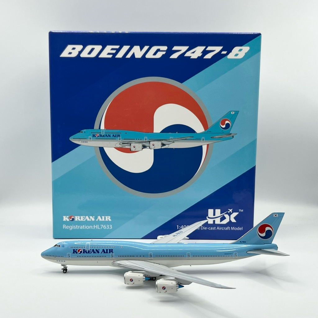 โมเดลเครื่องบิน Korean Air B747-8i HL7633 HX Model [พร้อมส่ง]