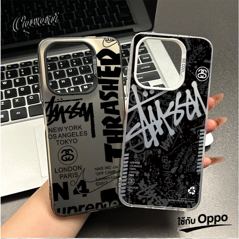 🔥ส่งจากไทย🔥Ins แบรนด์แฟชั่น เคส OPPO A17 A57 A3s A18 A53 A16 A58 A7 A17K A5 A38 A54 A12 A77 A15 A9 A5s A78 Reno 20F
