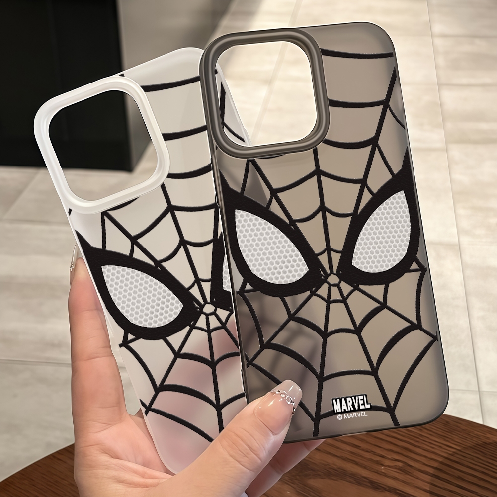สำหรับ iPhone 13 12 14 11 Pro Max XR X Plus XS SE อัศวินแมงมุม กรณีโทรศัพท์มือถือชุบเคสไอโฟนคู่เคส - รูปที่ 7