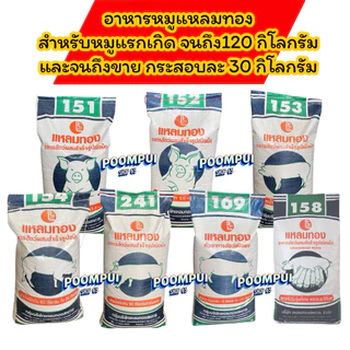อาหารหมู ตั้งแต่แรกเกิด จนถึงขาย ยี่ห้อแหลมทอง กระสอบละ30กิโลกรัม ใช้สำหรับเลี้ยงหมูตั้งแต่แรกเกิด