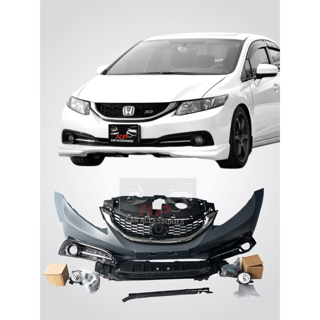ชุดกันชนหน้า CIVIC FB SI USDM FB6 เมกา นำไปทำสีติดตั้งแทนกันชนเดิมได้เลย