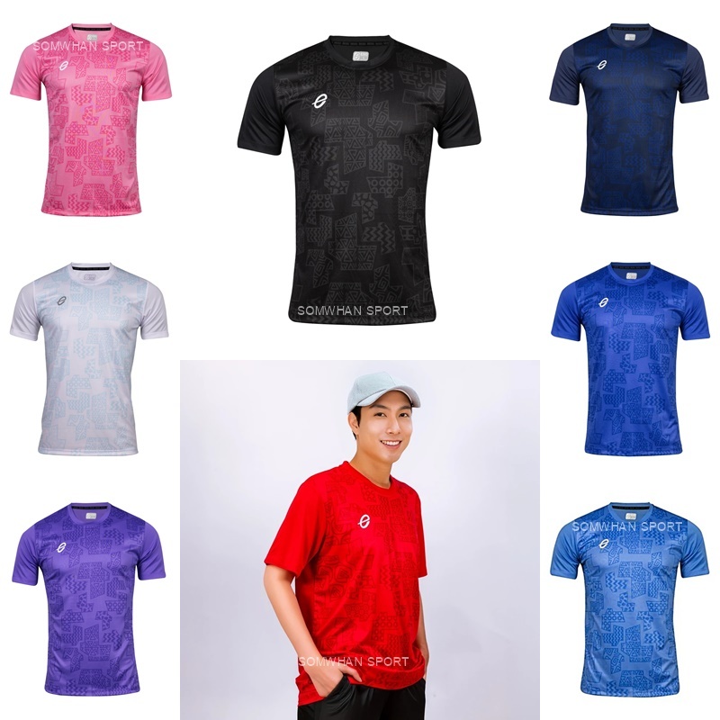 ใหม่!! EGO SPORT เสื้อฟุตบอล เสื้อกีฬาคอกลมพิมพ์ลายแขนสั้น EG1024  ระบายอากาศดี แห้งไว ดีไซน์สปอร์ต
