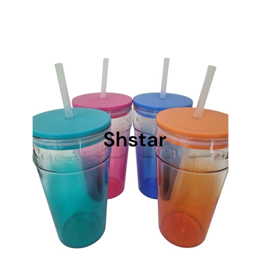 แก้วใส cafe amazon emboss 4สี