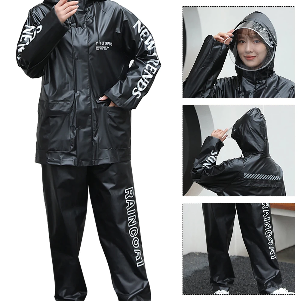 ชุดกันฝนผู้ใหญ่ 2 ชิ้น หนาพิเศษ แถมรองเท้ากันน้ำ thumbnail 4