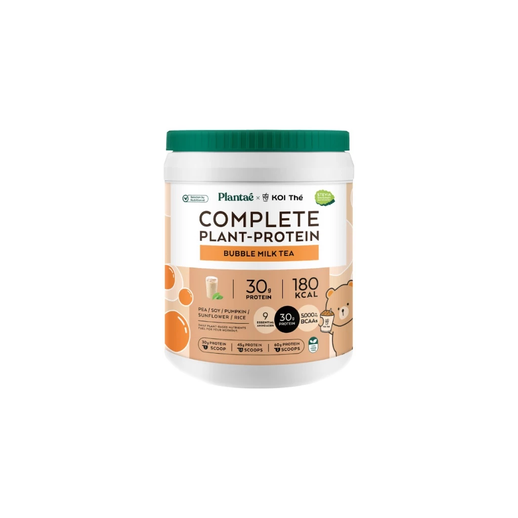 Plantae x KOI Thé Complete Plant Protein : Active BCAAs รส Bubble Milk Tea กระปุก800g โปรตีนพืช thumbnail 3