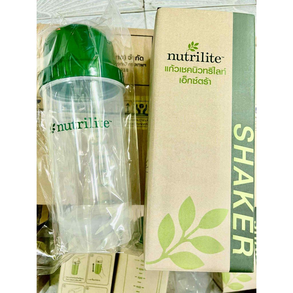 1ขวด พกพา ใส่เครื่องดื่ม แอมเวย์  เชค แก้วเชค ฝาเขียว Amway nutrilite bottle 800 ml 400 ml เลือกได้