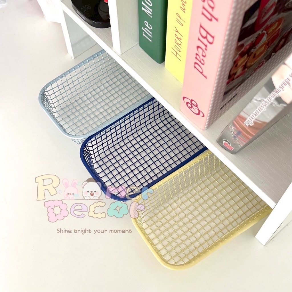 Roomer.Decor [พร้อมส่ง] ตะแกรงใส่ของ ตะแกรงวางบนโต๊ะ ที่ใส่ของมินิมอล ตะแกรงจัดระเบียบ