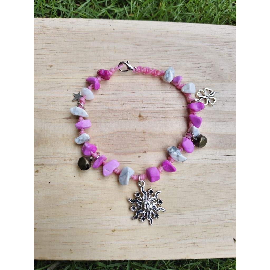 ข้อเท้าเชือกเทียนสีสันสดใส