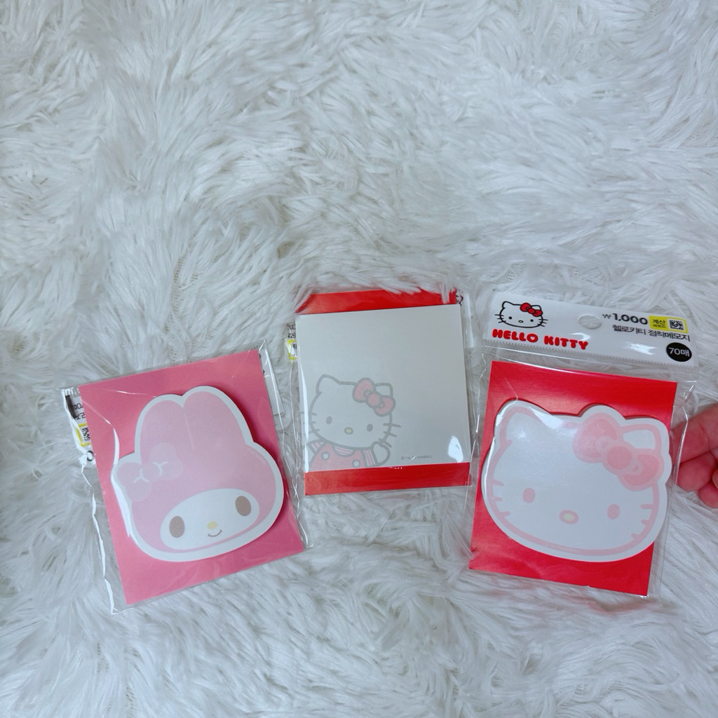 daiso • กระดาษโน๊ต sanrio คิตตี้ / มายเม 🫶🏻