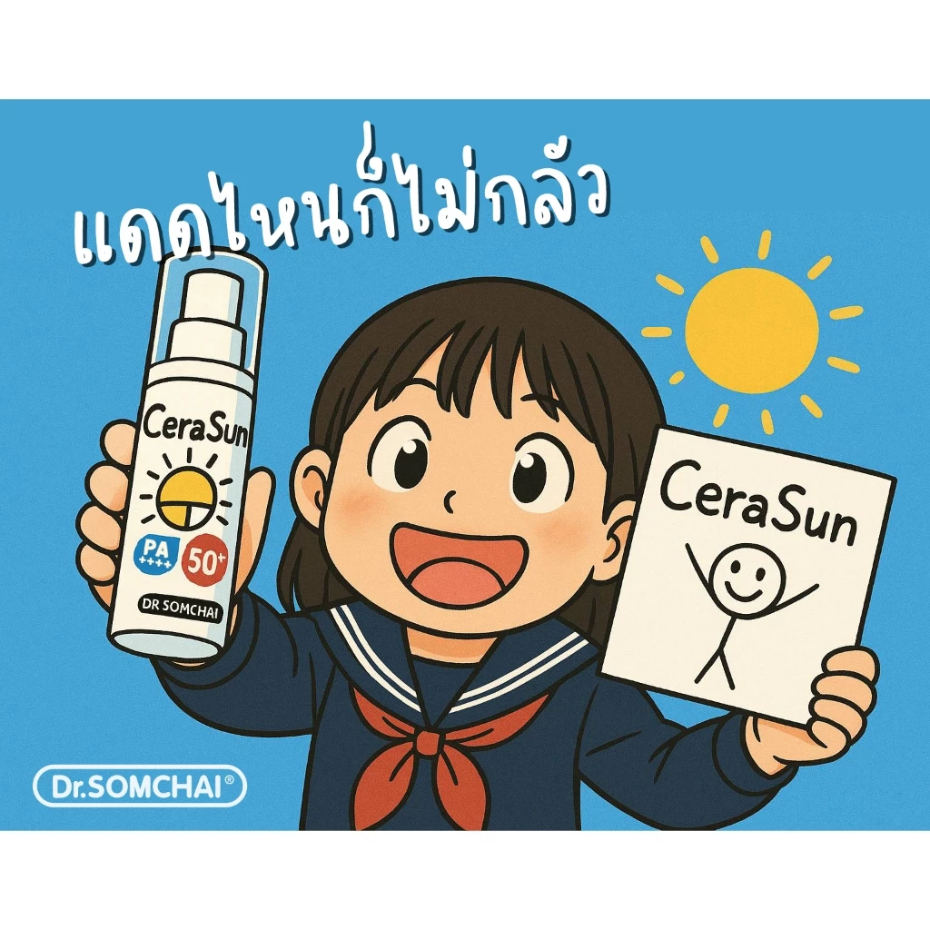 Cerasun Sunscreen SPF50+ by Dr.Somchai กันแดด เซราไมด์ 20 ml.