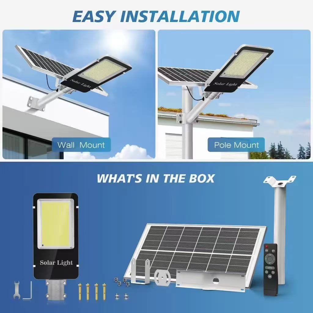 ไฟโซล่าเซลล์ 100W 300W 500W โซล่าเซลล์ ไฟถนน LED solar light สว่างค้าง IP67 ป้องกันฟ้าผ่า ราคา ถูกที่สุด ดีลบีเคเค แกลเลอรีภาพที่ 7