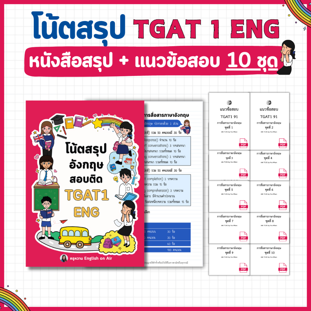 หนังสือโน้ตสรุป TGAT 1 ENG