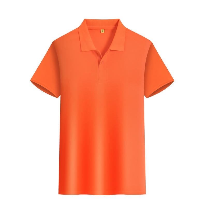 เสื้อโปโล POLO คอปกแขนสั้นใส่ได้ทั้งชายและหญิง Unisex ผ้าไมโครโพลีเอสเตอร์ สีส้ม