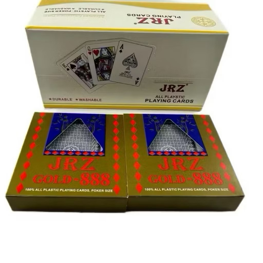 พลาสติก ขอบทอง 888 YJZ  อย่างดี (12 สำรับ) ของแท้ พร้อมส่งในไทย