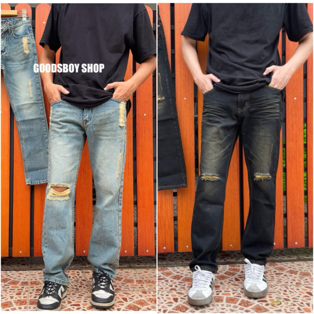 ยีนส์ขากระบอกเล็กMICRO&HIROCK