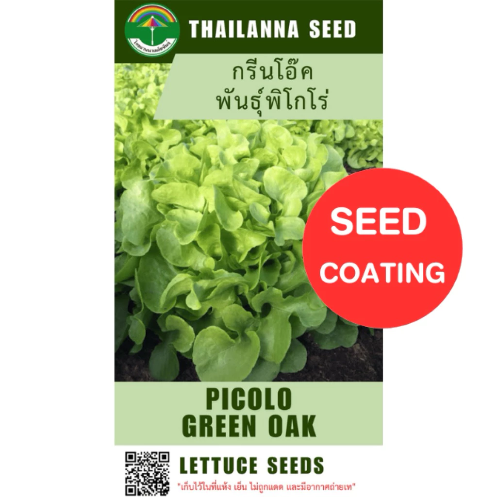 เมล็ดพันธุ์ผักสลัด กรีนโอ๊ค พันธุ์พิโกโร่ (ฟินิกซ์) ( ขนาด 0.5 กรัม ) ( เมล็ดเคลือบ ) รหัสสินค้า SSC 1003