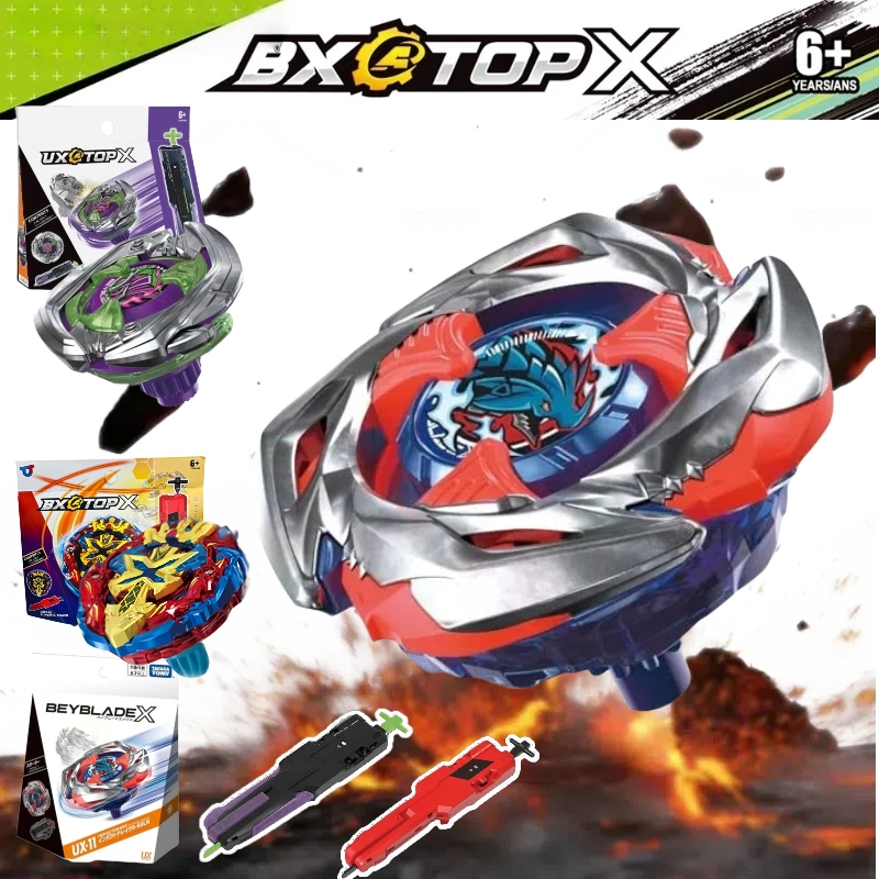 BEYBLADE X เบย์เบลด UX-11 ชุดลูกข่างต่อสู้โลหะ สำหรับเด็กเริ่มเล่น ลูกข่างพร้อมที่ยิง ชุดพร้อมเล่น