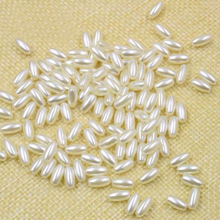 ลูกปัดเม็ดข้าวสาร สีมุก เม็ดข้าวสารมุก 4x8mm ตกแต่งงาน พับเหรียญ เหรียญโปรยทาน อุปกรณ์งานฝีมือ DIY