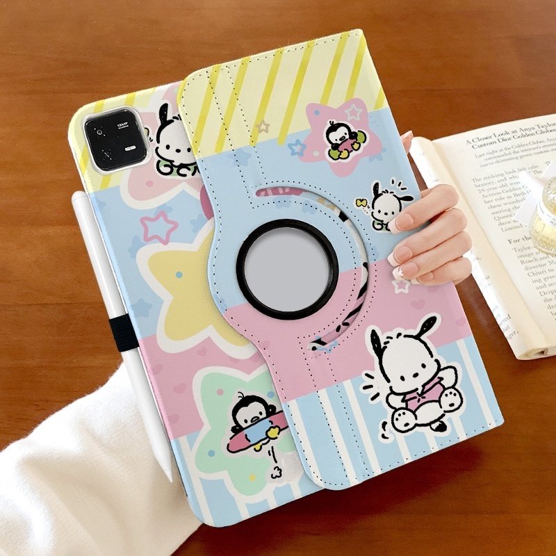 🌻24 ชั่วโมง🌻 เคสไอแพด หมุนได้ 360° Pro13 2025 Gen12 Gen10 Air8 POCHACCO สำหรับ iPad Air7 Pro11 Mini7