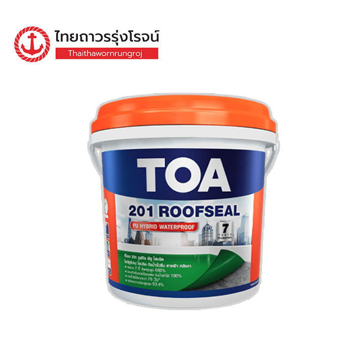 TOA 201 รูฟซีล สีกันน้ำรั่วซึมดาดฟ้า ทีโอเอ Roofseal 4.0Kg. |แกลลอน| TTR Store