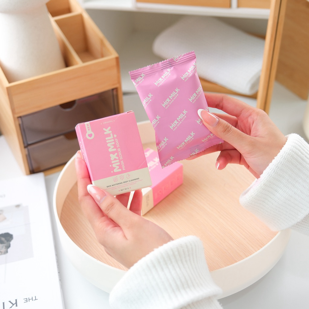 (เปิดบิล)แพคเก็จใหม่สบู่มิกซ์มิลล์ 🍓พร้อมส่ง สบู่กลูต้า สบู่มิกซ์เบอรี่🍓