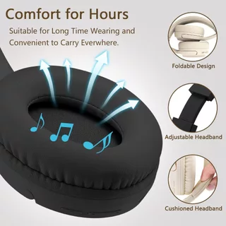 Bridio M8 หูฟังบลูทูธ รองรับ Bluetooth 5.4 3EQ Noise Reduction Headphone Low Latencyหูฟัง with MIC หูฟังครอบหู 20ชั่วโมง
