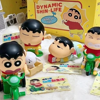 🏠 ของเล่นลานเครยอนชินจัง โมเดลชินจัง วัสดุปลอดภัย ของเล่นเด็ก เดสก์ท็อปตกแต่ง ตุ๊กตาไขลาน Crayon Shin-Chan Clockwork