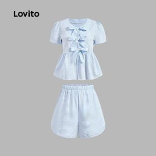 มือ1 เสื้อM สีฟ้า เสื้อสายเดี่ยวลําลองลายทางผูกด้านหน้ายกทรง