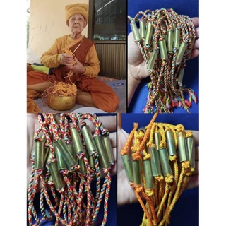 ชุด (ผ้ายันต์ กันภัยพิบัติ+ ตะกรุดข้อมือ กันผี กันเขี้ยว) (จารมือ)🔹หลวงปู่สิงห์โต จิตตธัมโม