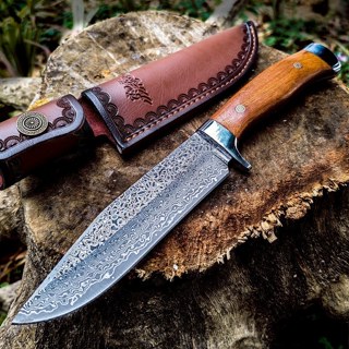 มีดพก เดินป่า ดามัสกัสแท้67ชั้น งานฝีมือ รุ่นDDG-005 พกพาสะด…