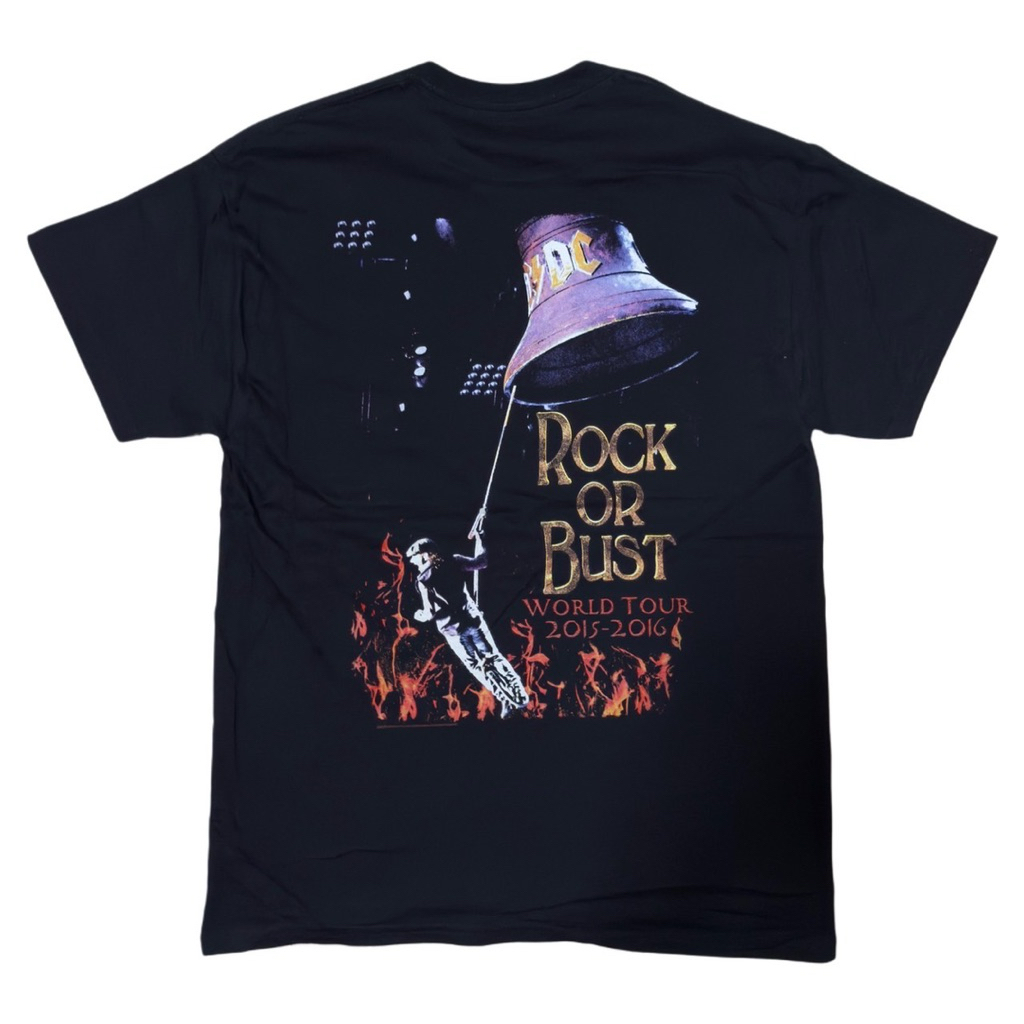เสื้อวง AC/DC T-SHIRT ลาย ROCK OR BUST(2025) ลิขสิทธิ์ของแท้ USA - รูปที่ 2
