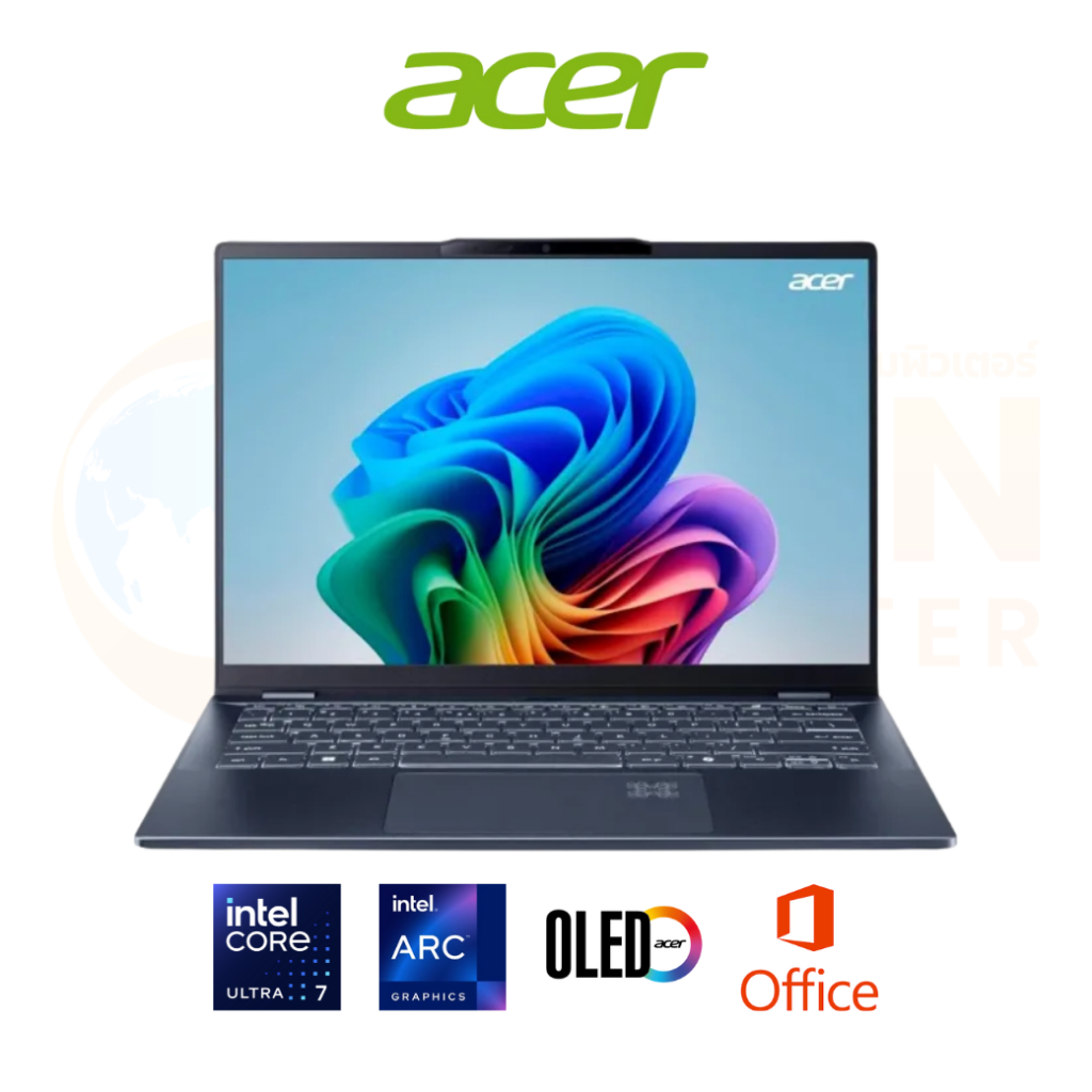 ACER SWIFT AI SF14-51-73EM NOTEBOOK (โน้ตบุ๊ค) INTEL CORE ULTRA 7 258V / 32 GB / 512GB / WIN 11+OFF 