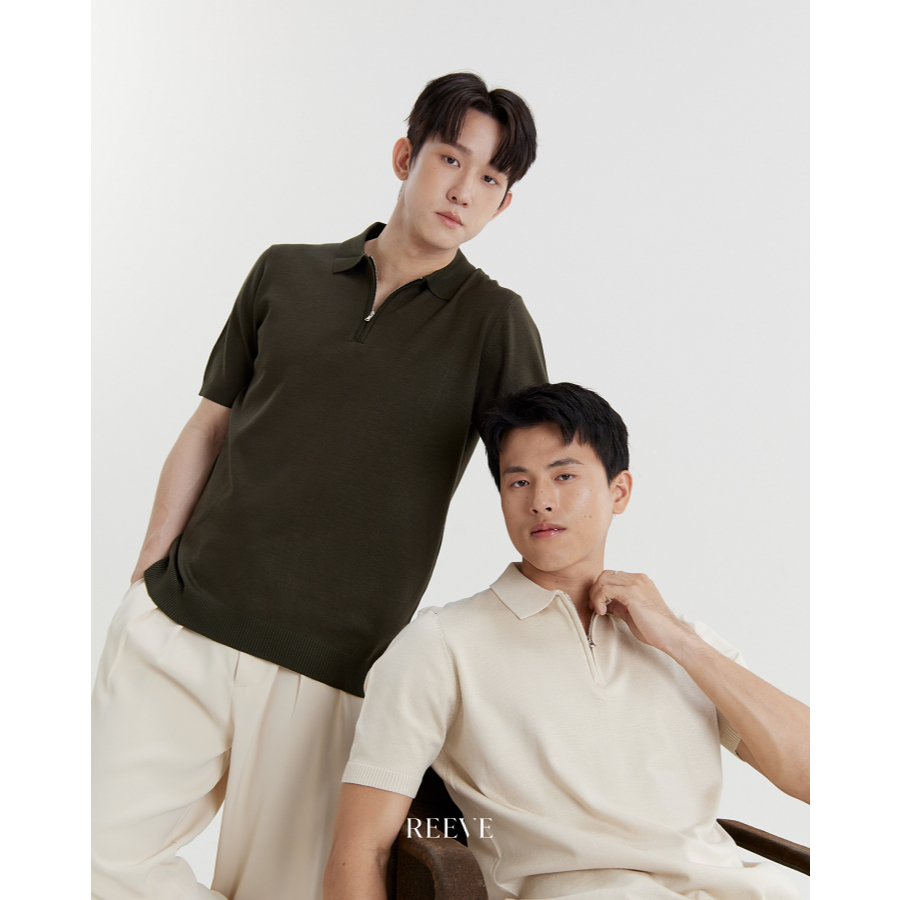 [9780-1] REEVE ZIPPER POLO - เสื้อโปโลคอปก มีซิป
