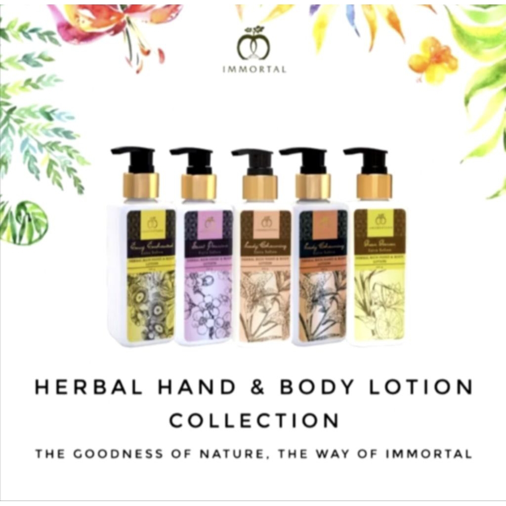 ✨IMMORTAL แฮนด์แอนด์บอดี้โลชั่น HERBAL HAND & BODY LOTION 200ml. ครีมทามือ ครีมทาตัว โลชั่นทามือ โลชั่นทาตัว - รูปที่ 3
