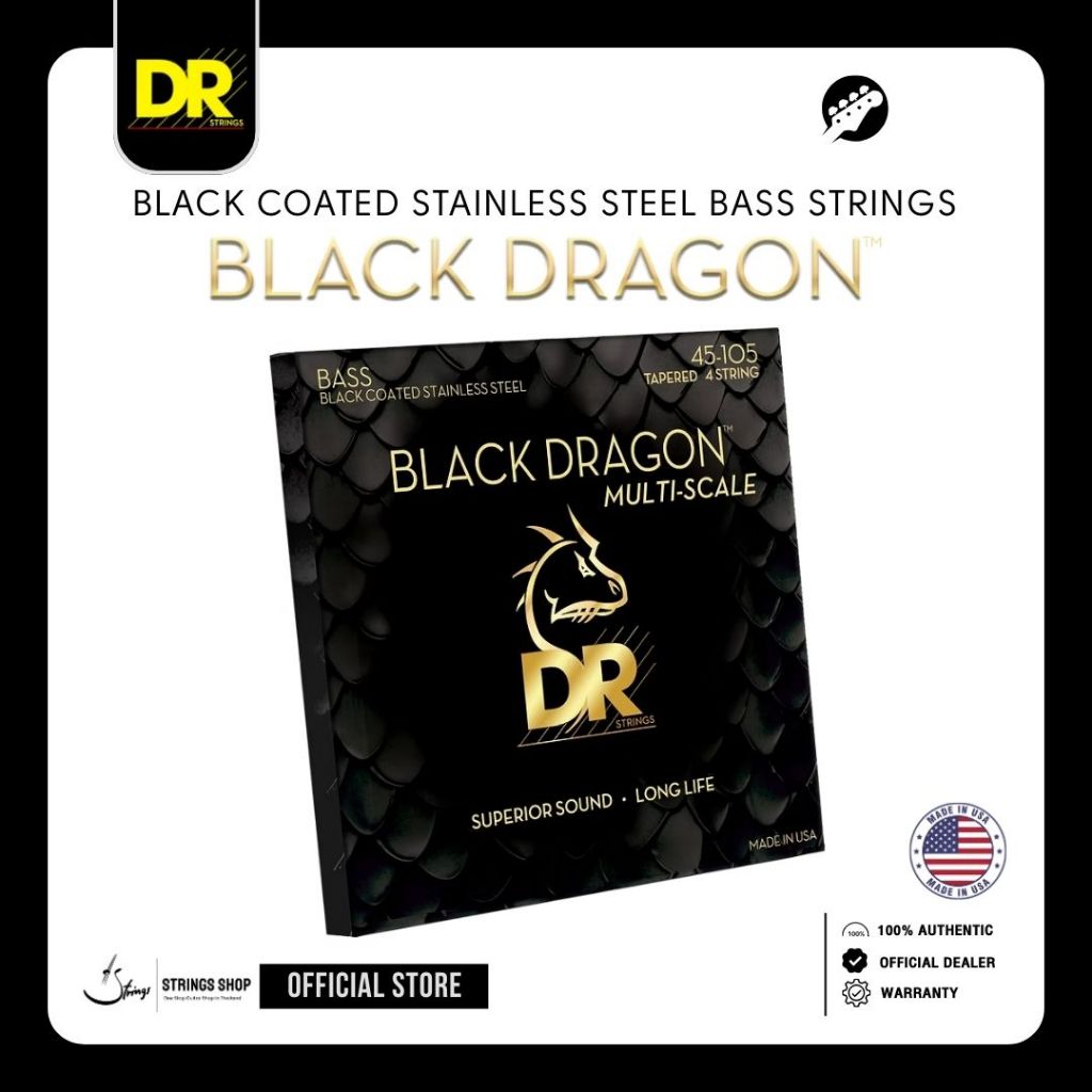 สายเบส DR Strings Black Dragon Bass Guitar Strings
