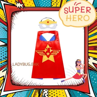 Ladybug ชุดคอสเพลย์ ชุดคลุมฮีโร่ ซุปเปอร์ฮีโร่ ผ้าคลุมไหล่ หน้ากาก สําหรับเด็ก พร้อมส่ง
