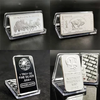 P171 เหรียญ แท่งเงิน แท่งทอง ของสะสม ทองคำแท่ง GOLD SILVER ทองปลอม เงิน แท่งเงินออนซ์ ของขวัญ SP