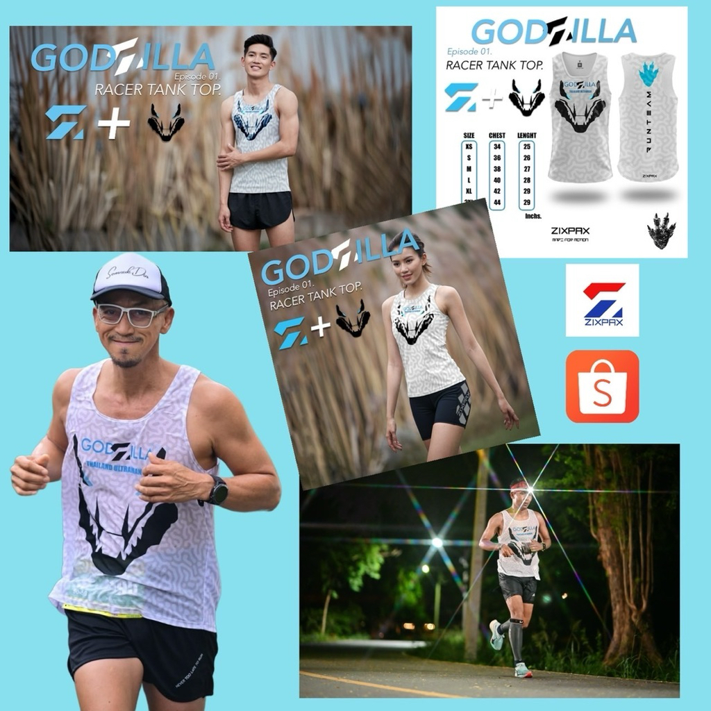 GODZILLA TANK TOP #เสื้อกล้ามวิ่ง #RunningTankTop #ZIXPAX